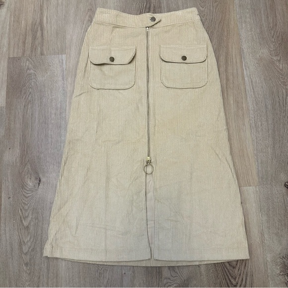 ASOS Cream Midi Cargo Skirt for Work - Picture 1 of 5